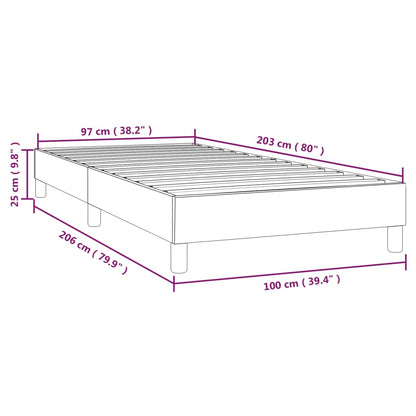 Box Spring Bed Frame Dark Gray Twin XL Fabric (US Only)