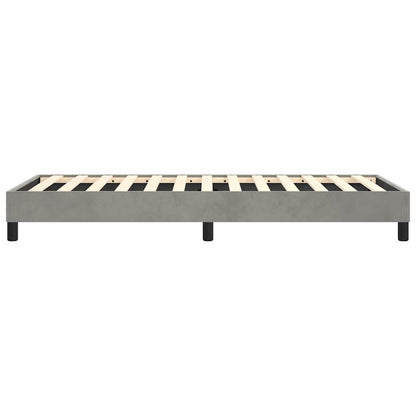 Box Spring Bed Frame Light Gray Twin Velvet (US Only)