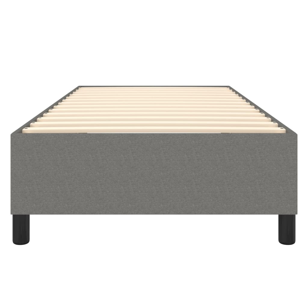 Box Spring Bed Frame Dark Gray Twin XL Fabric (US Only)