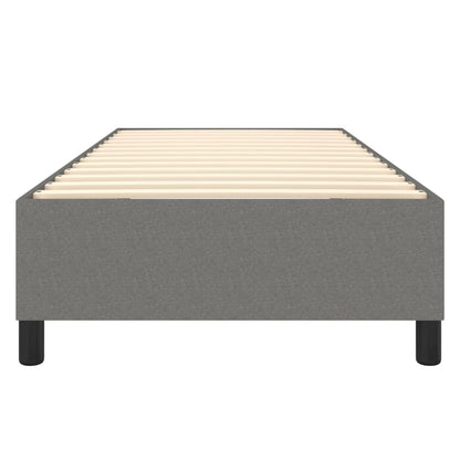 Box Spring Bed Frame Dark Gray Twin XL Fabric (US Only)