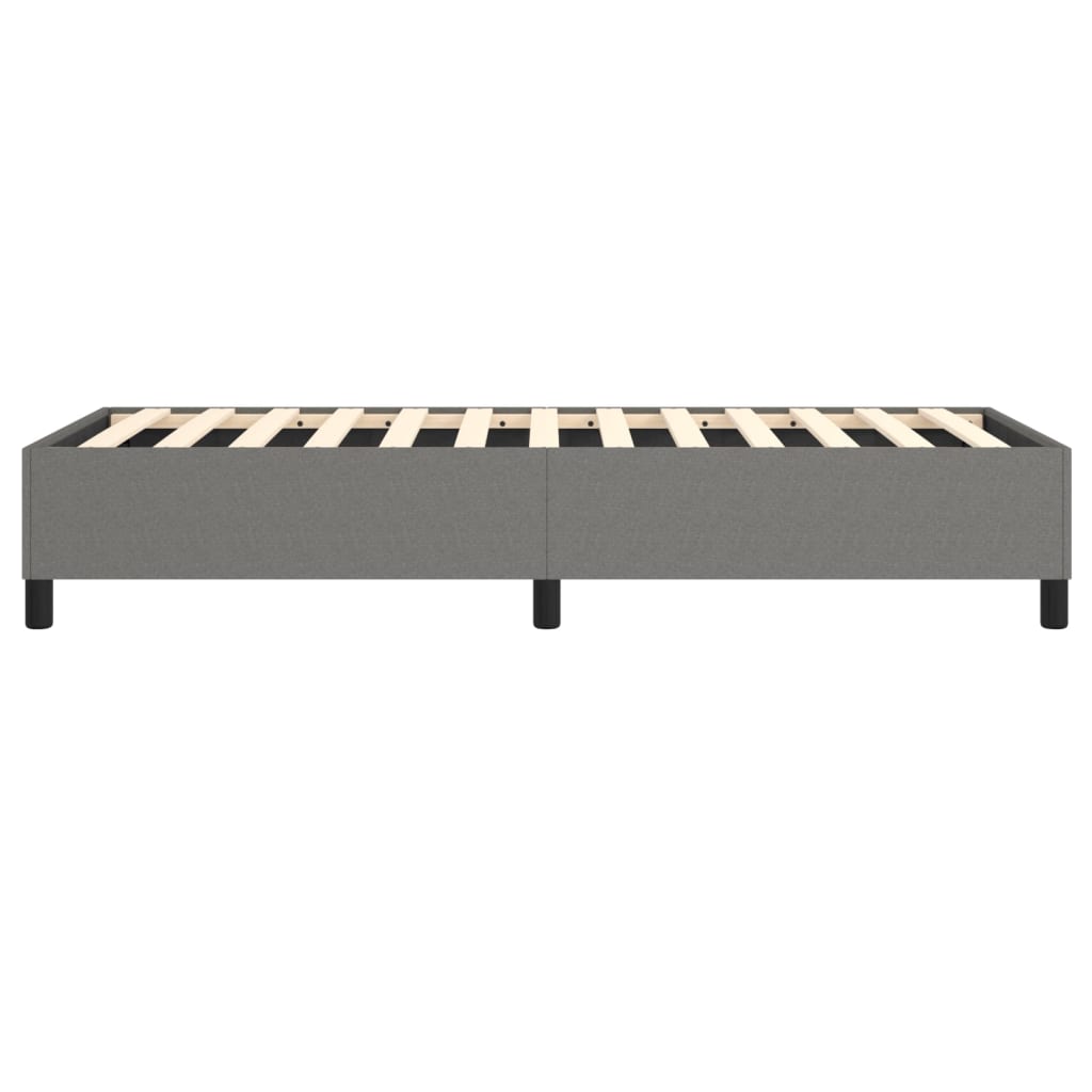 Box Spring Bed Frame Dark Gray Twin XL Fabric (US Only)