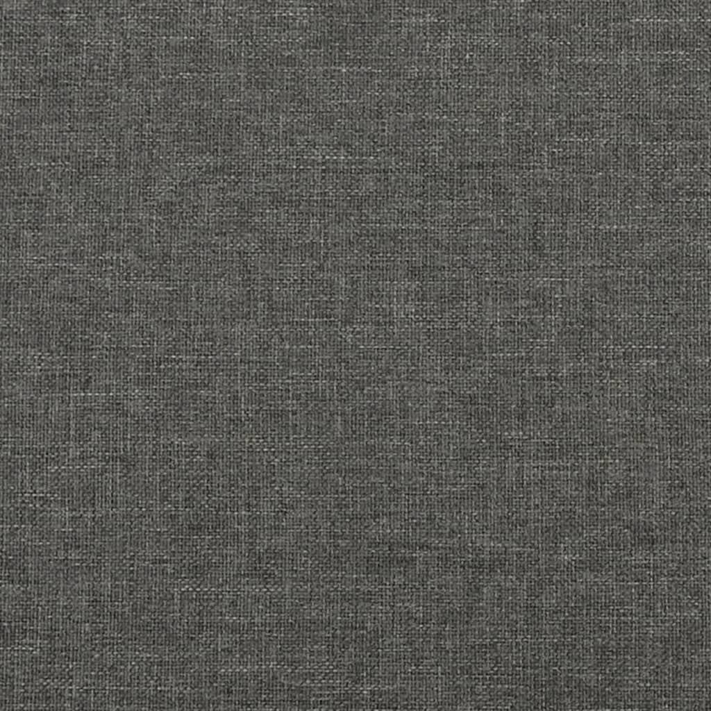 Box Spring Bed Frame Dark Gray Twin XL Fabric (US Only)