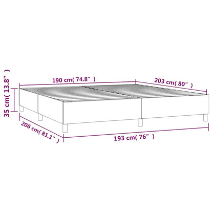 Box Spring Bed Frame Light Gray King Fabric (US Only)