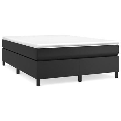 Box Spring Bed Frame Black Faux Leather (US/AU Only)
