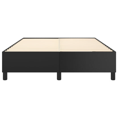Box Spring Bed Frame Black Faux Leather (US/AU Only)