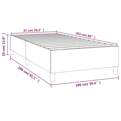 Box Spring Bed Frame Dark Grey Twin XL Velvet (US Only)