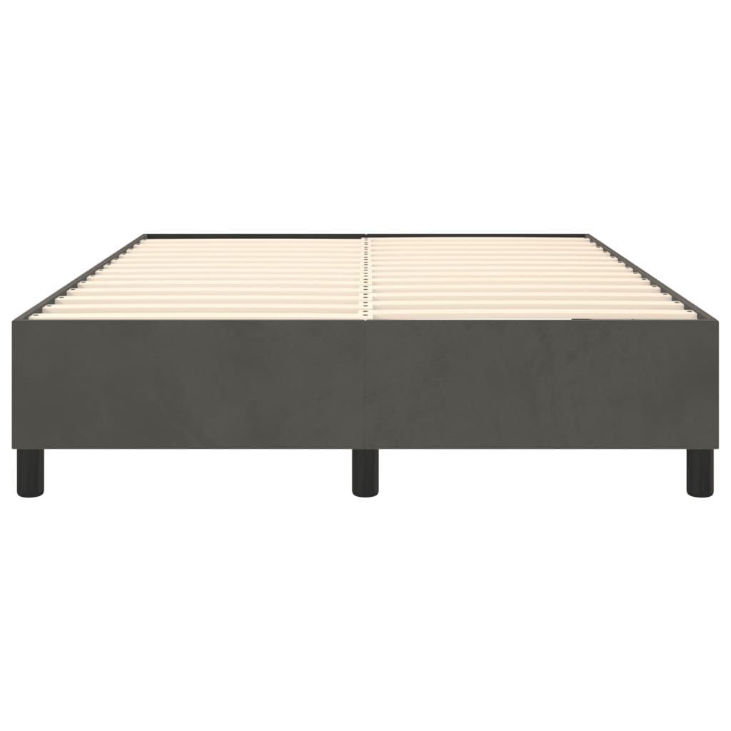 vidaXL Bed Frame Dark Grey Velvet (100% polyester), plywood, engineered wood