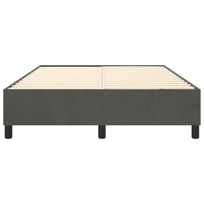 vidaXL Bed Frame Dark Grey Velvet (100% polyester), plywood, engineered wood