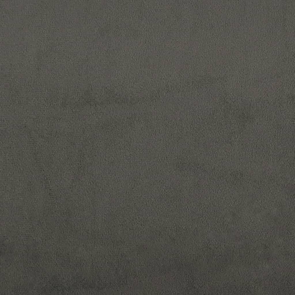 Box Spring Bed Frame Dark Grey King Velvet (US Only)