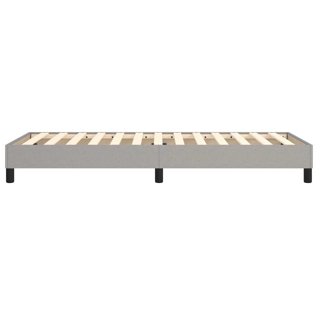 Box Spring Bed Frame Light Grey Single Fabric