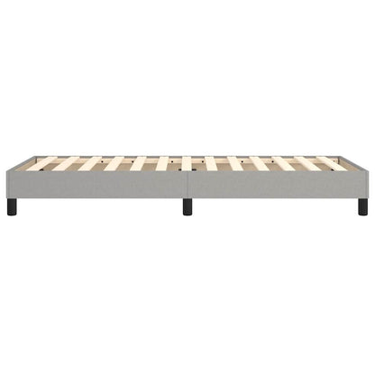 Box Spring Bed Frame Light Grey Single Fabric