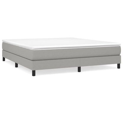 Box Spring Bed Frame Light Grey Super King Fabric (UK/IE/FI/NO only)