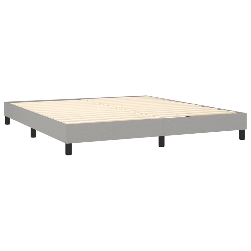 Box Spring Bed Frame Light Grey Super King Fabric (UK/IE/FI/NO only)