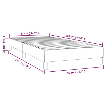 Box Spring Bed Frame Dark Grey Single Fabric (UK/IE/FI/NO only)