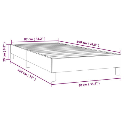 Box Spring Bed Frame Black Single Fabric (UK/IE/FI/NO only)