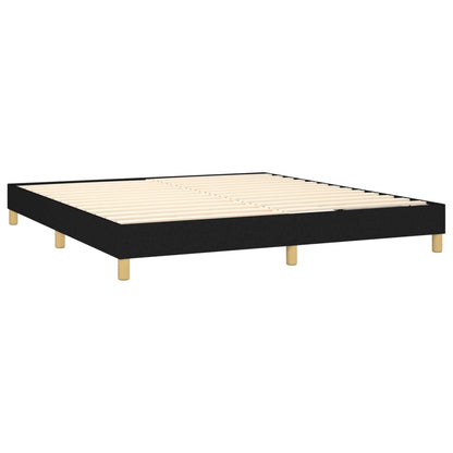 Box Spring Bed Frame Black Super King Fabric (UK/IE/FI/NO only)