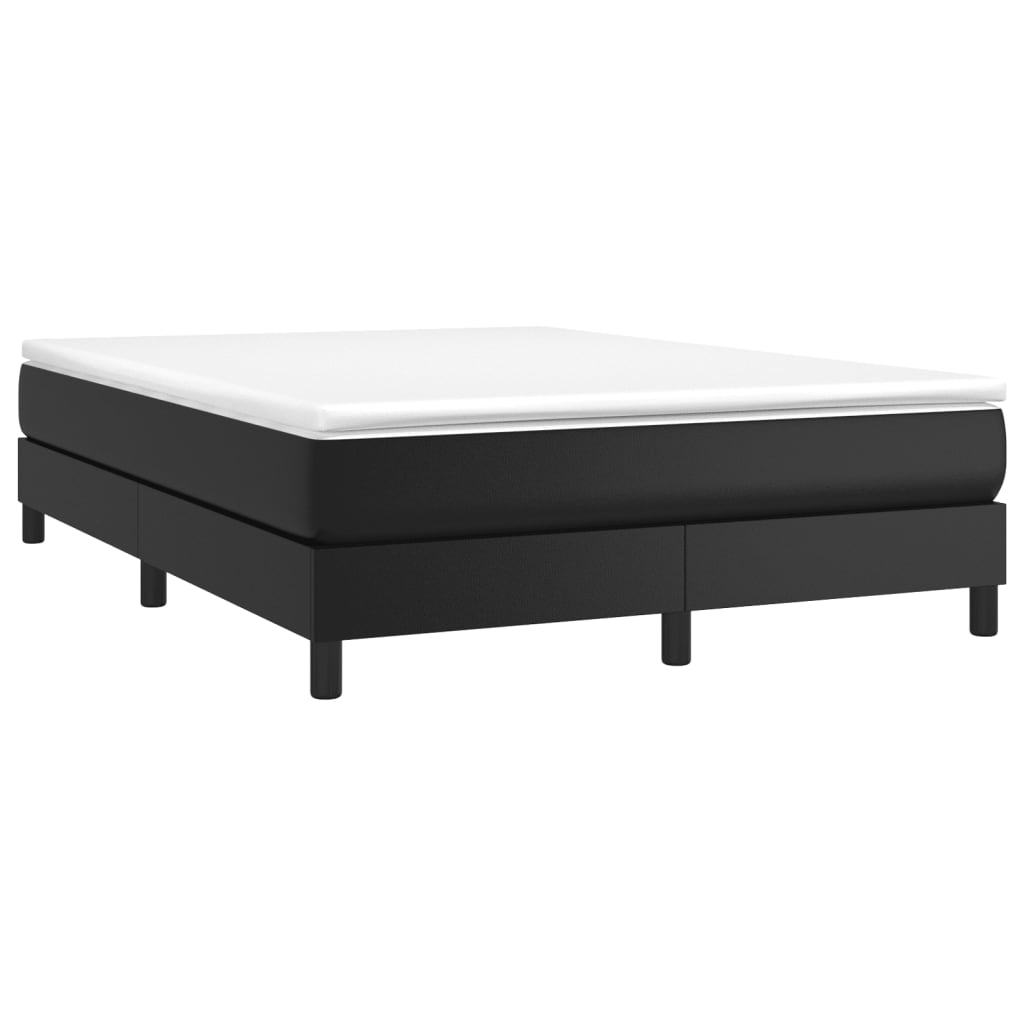 Box Spring Bed Frame Black Double Faux Leather (UK/IE/FI/NO only)
