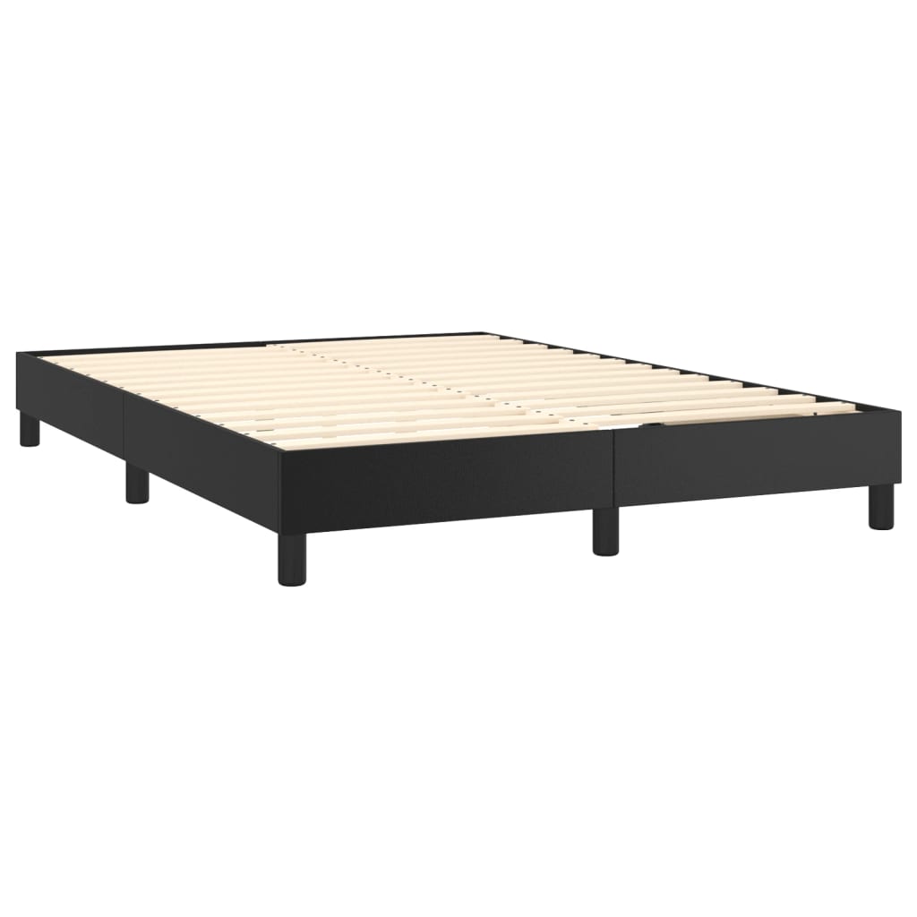 Box Spring Bed Frame Black Double Faux Leather (UK/IE/FI/NO only)