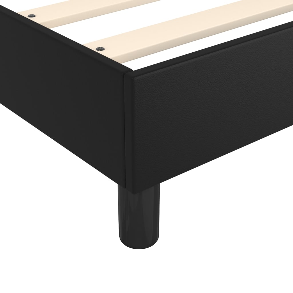 Box Spring Bed Frame Black Double Faux Leather (UK/IE/FI/NO only)