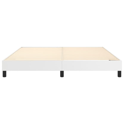 Box Spring Bed Frame White Super King Faux Leather (UK/IE/FI/NO only)
