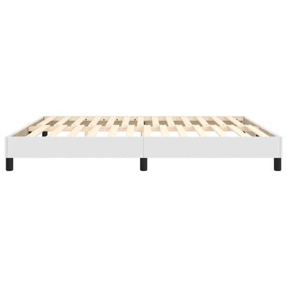 Box Spring Bed Frame White Super King Faux Leather (UK/IE/FI/NO only)