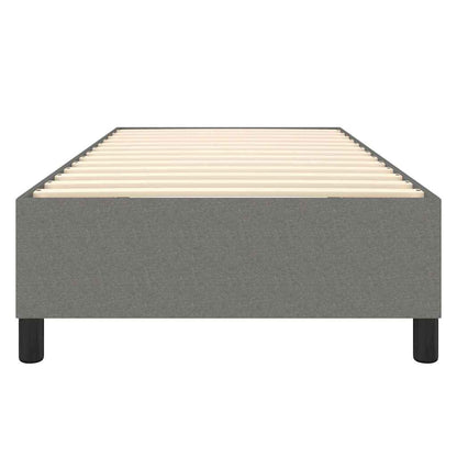 Box Spring Bed Frame Dark Grey Single Fabric
