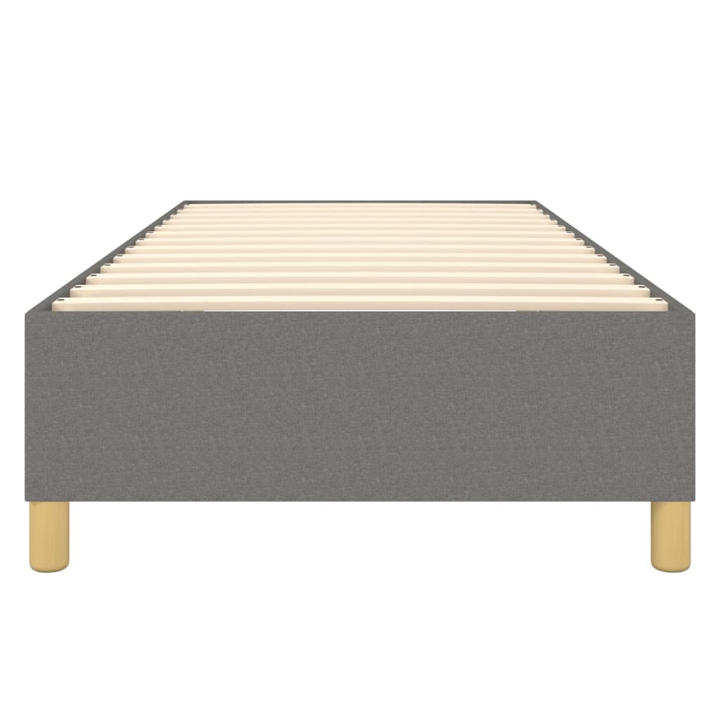 Box Spring Bed Frame Dark Grey Single Fabric (UK/IE/FI/NO only)