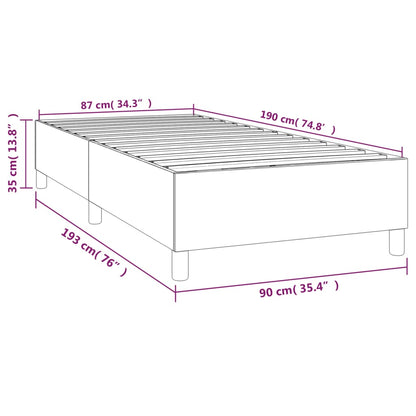 Box Spring Bed Frame Black Single Fabric (UK/IE/FI/NO only)