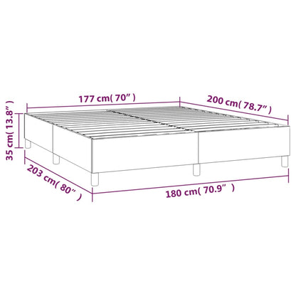 Box Spring Bed Frame Dark Grey Super King Fabric (UK/IE/FI/NO only)