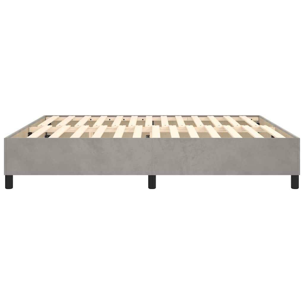 Box Spring Bed Frame Light Grey Super King Velvet (UK/IE/FI/NO only)