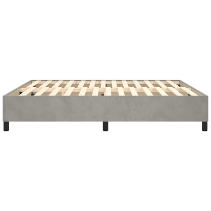 Box Spring Bed Frame Light Grey Super King Velvet (UK/IE/FI/NO only)
