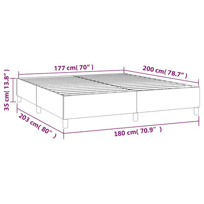 Box Spring Bed Frame Light Grey Super King Velvet (UK/IE/FI/NO only)