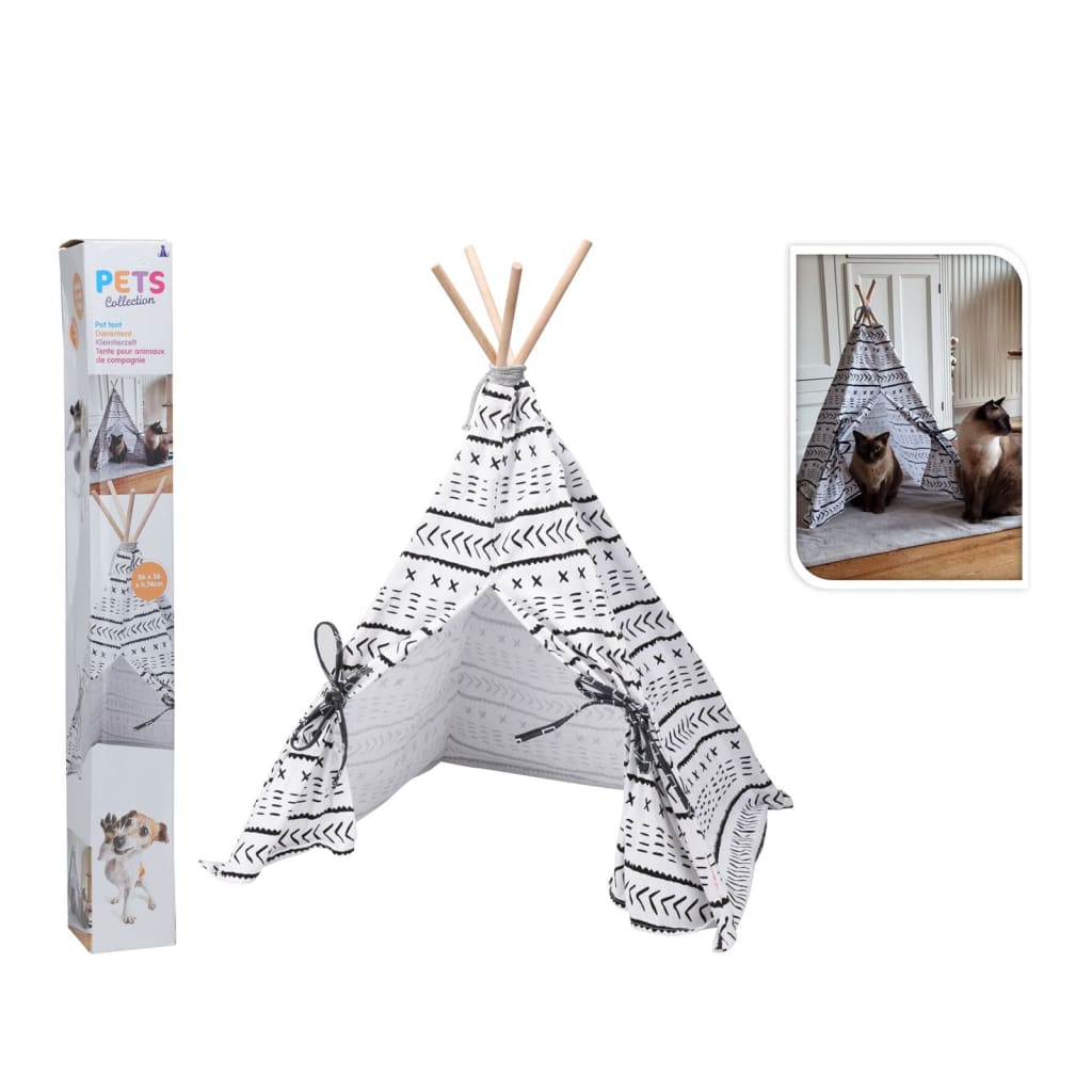 Pets Collection Pet Tent Tipi Canvas 56x56x74 cm