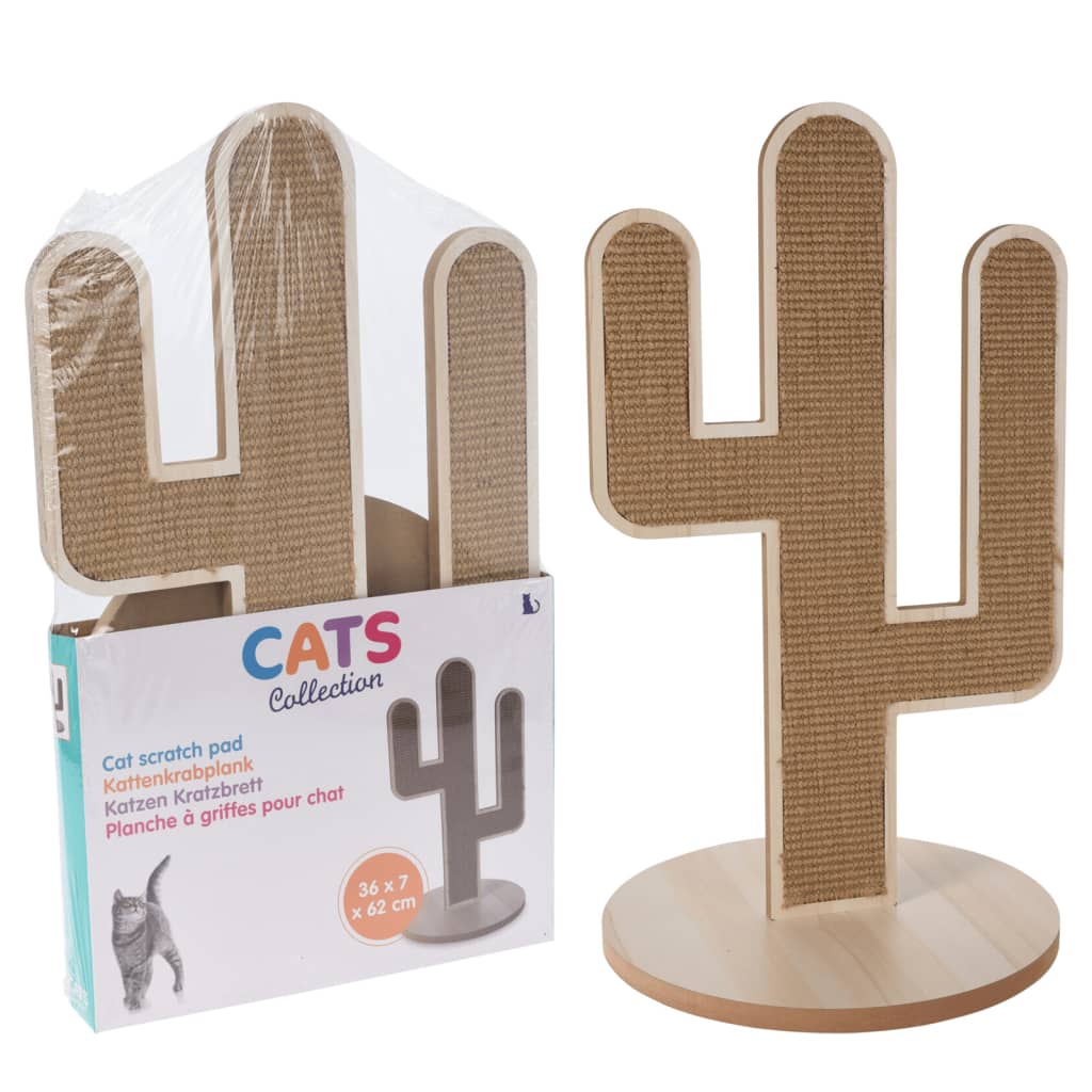 Pets Collection Cat Scratching Post Cactus Natural 35x34.5x62 cm