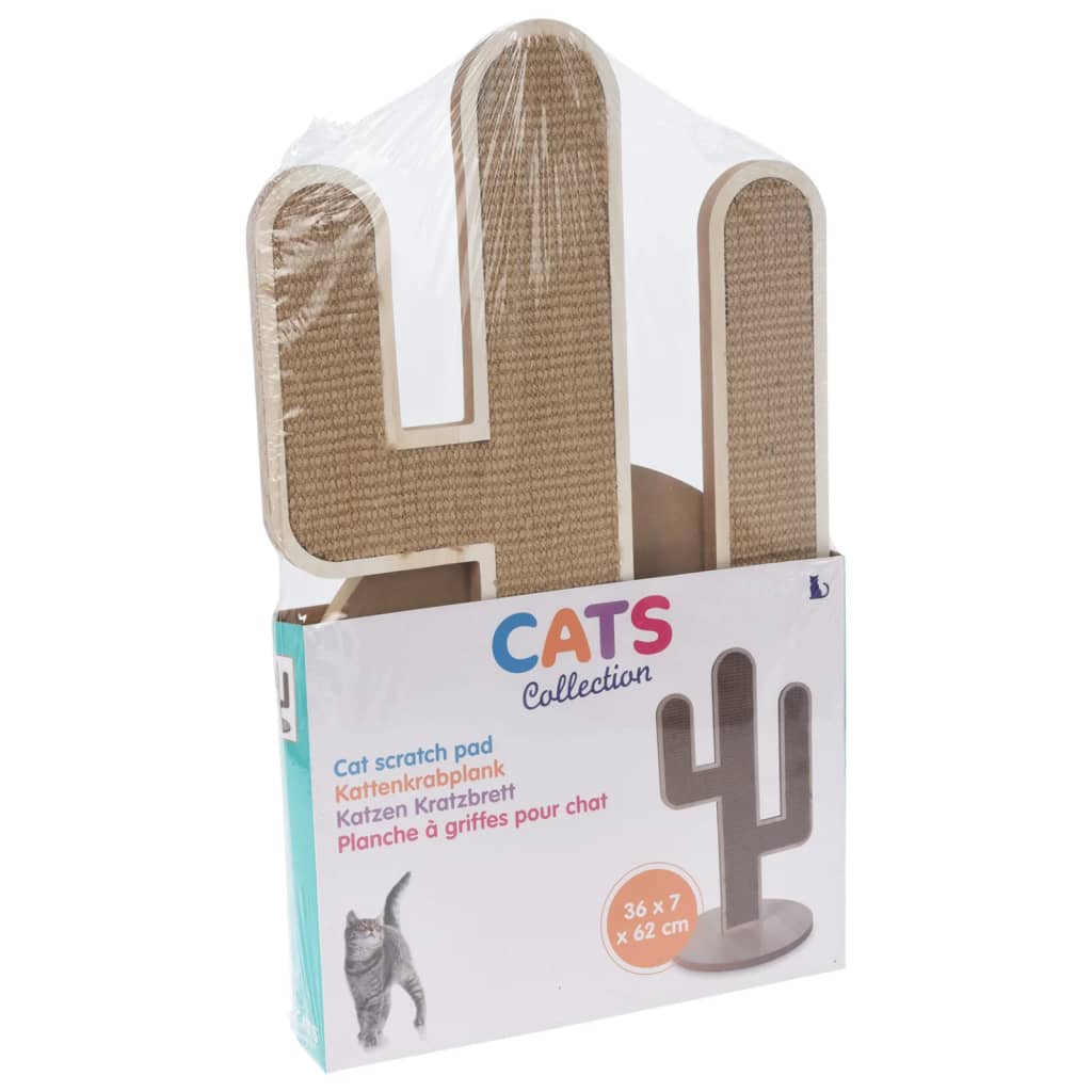 Pets Collection Cat Scratching Post Cactus Natural 35x34.5x62 cm