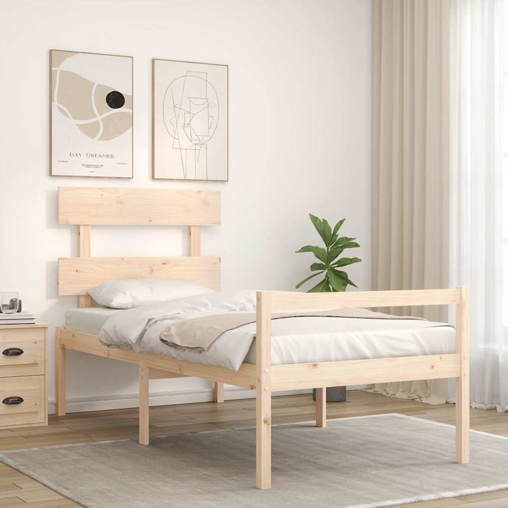 Senior Bed | Natural Pine | Solid pine wood | Single | Senior Bed