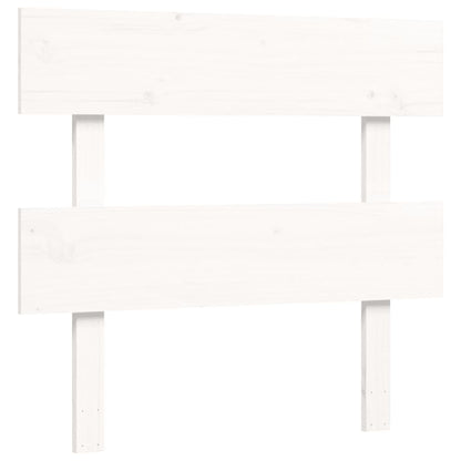 Senior Bed without Mattress White Single Solid Wood