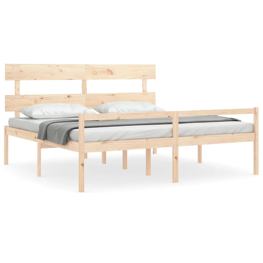Senior Bed without Mattress 200x200 cm Solid Wood