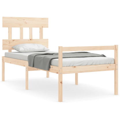 Senior Bed without Mattress Single Solid Wood