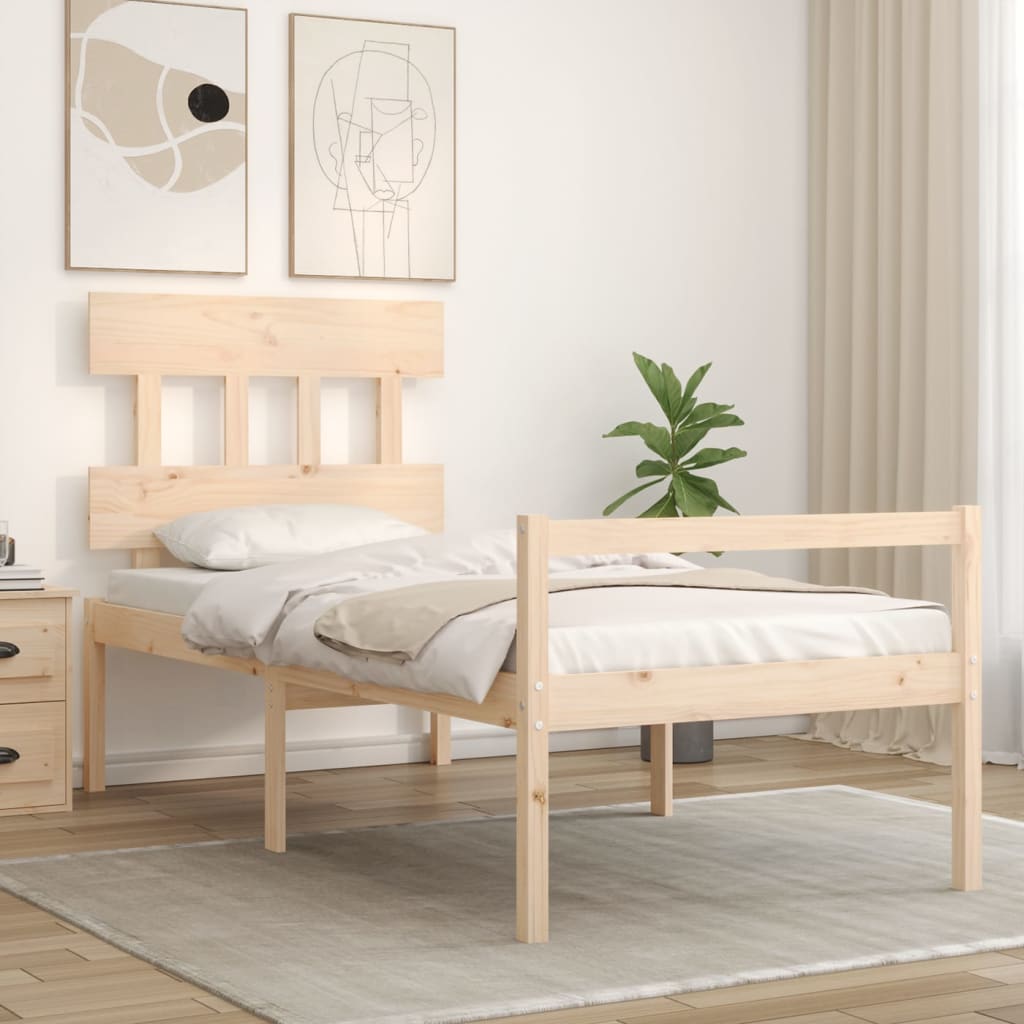 Senior Bed without Mattress 90x200 cm Solid Wood
