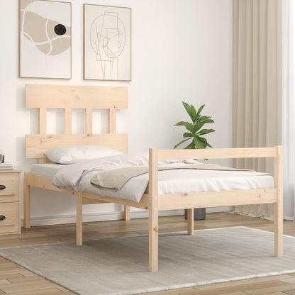 Senior Bed without Mattress 90x200 cm Solid Wood