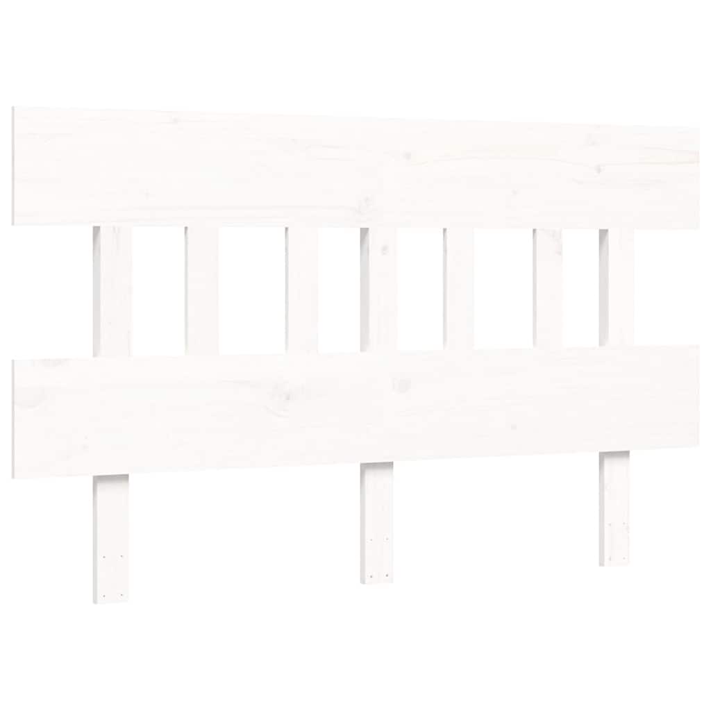 Senior Bed without Mattress White 120x200 cm Solid Wood