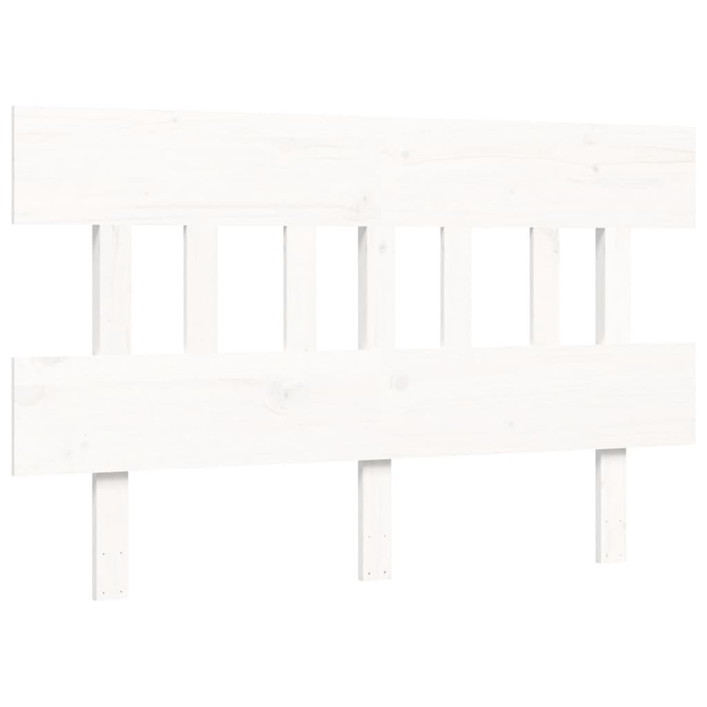 Senior Bed without Mattress White 140x200 cm Solid Wood