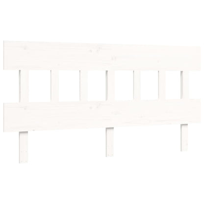 Senior Bed without Mattress White 160x200 cm Solid Wood