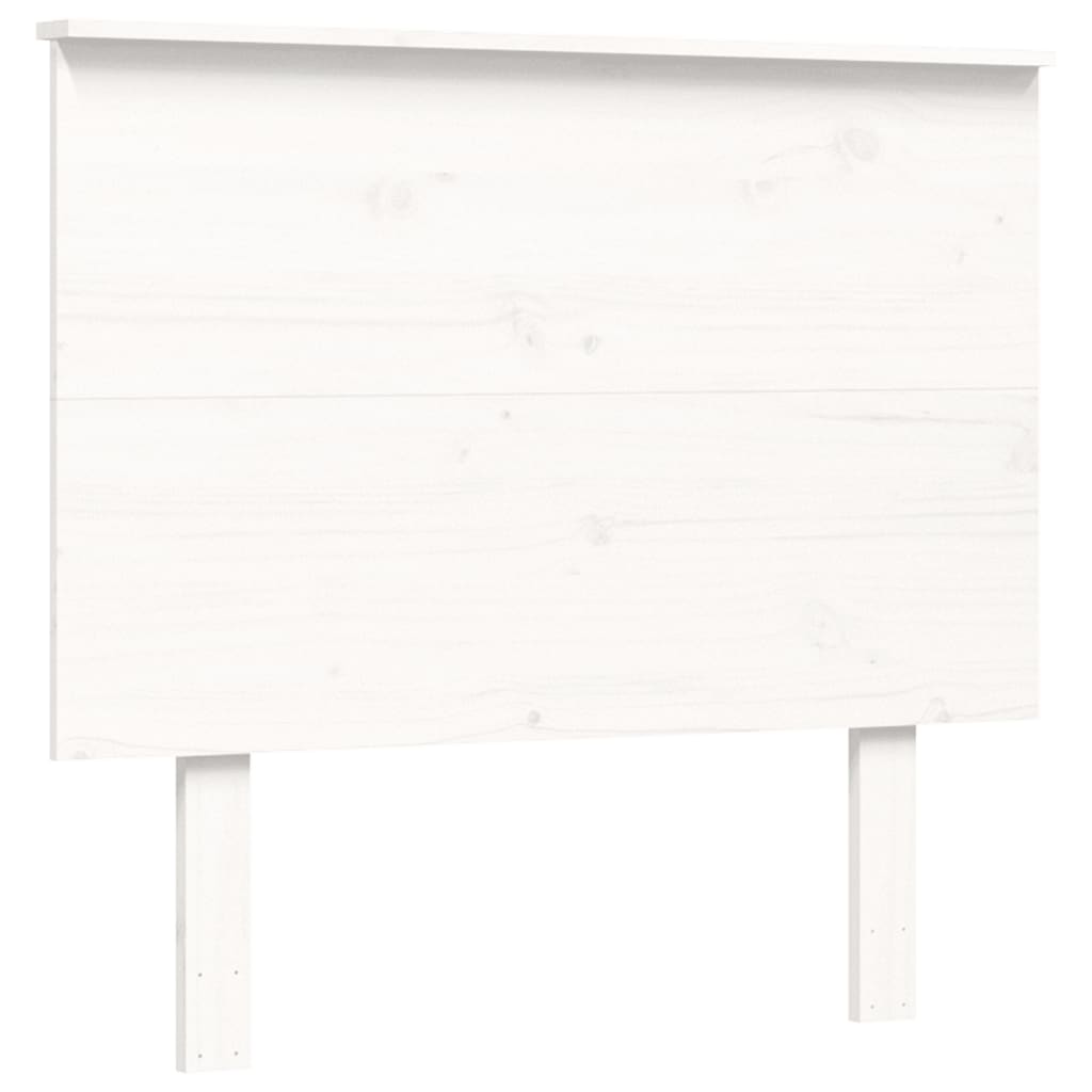 Senior Bed without Mattress White Single Solid Wood