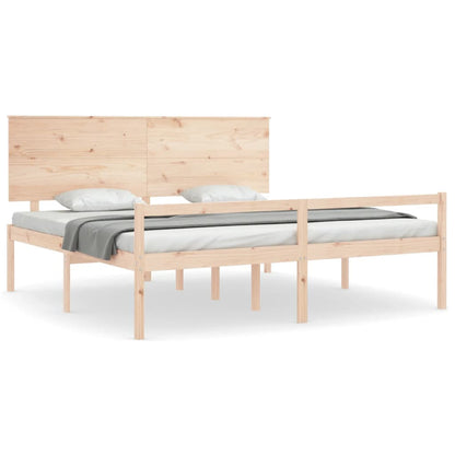 Senior Bed without Mattress 200x200 cm Solid Wood