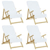 Beach Towels 4 pcs White 60x135 cm Fabric 400 GSM