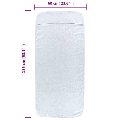 Beach Towels 4 pcs White 60x135 cm Fabric 400 GSM