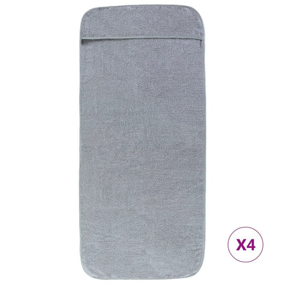 Beach Towels 4 pcs Grey 60x135 cm Fabric 400 GSM