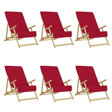 Beach Towels 6 pcs Burgundy 60x135 cm Fabric 400 GSM